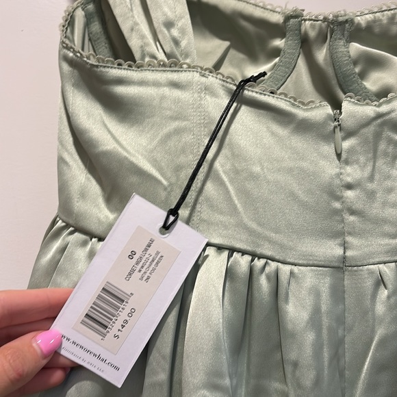 Corset High Low Maxi in Fog Green (We Wore What) Fog Green New Wit Tags 00 - Picture 4 of 5